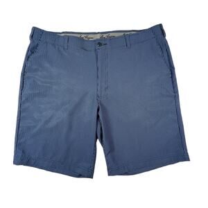 BEN HOGAN Mens 42 Blue Textured Golf Shorts Stretch Performance Flat Front